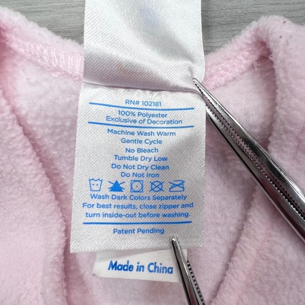 Halo SleepSack Pink Fleece Wearable Blanket Medium 6-12 Months Back Is Best Moon